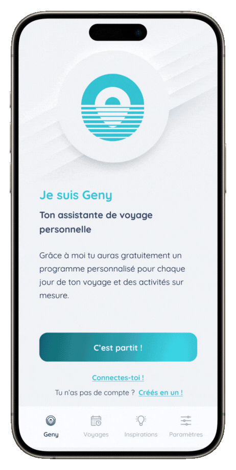 Geny, l'application de voyage par IA
